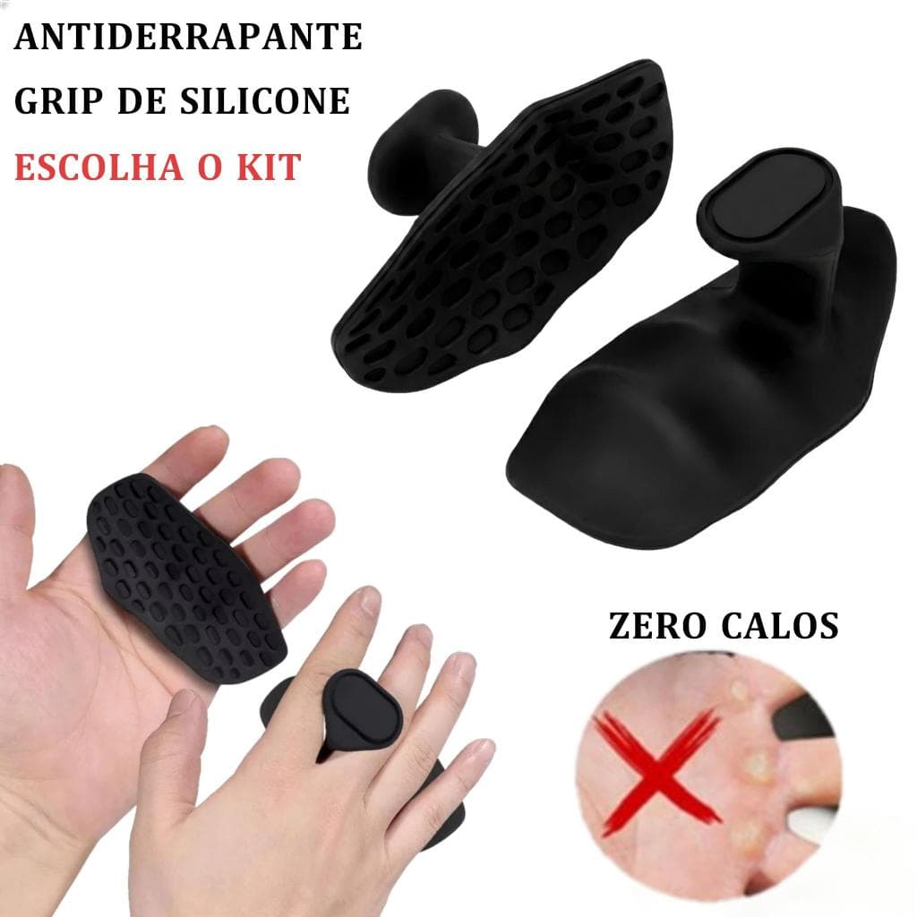 Suporte Grip de Silicone para Academia – Antiderrapante para Barras e Halteres, Zero Calos, Crossfit Profissional