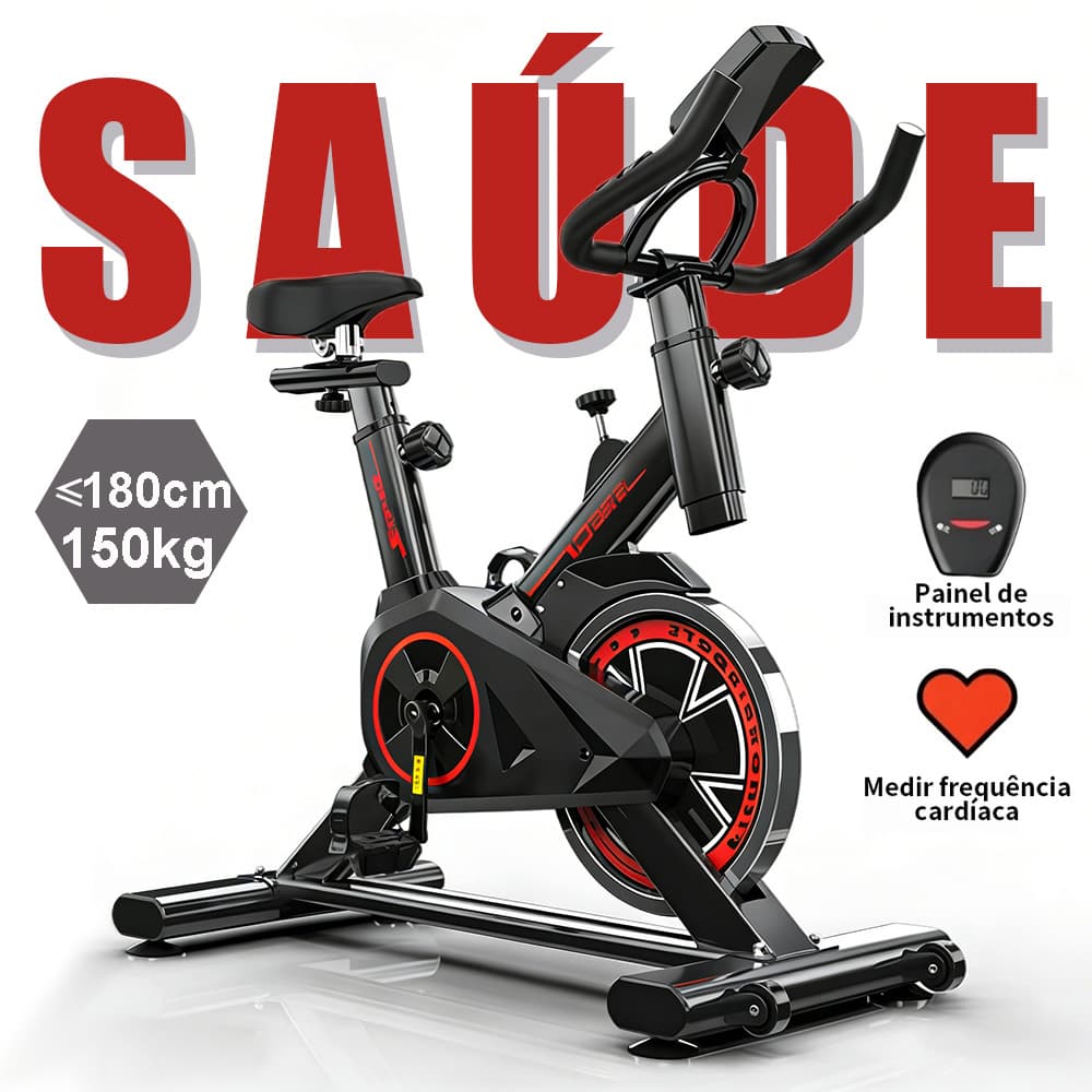 Bicicleta Spinning Ergométrica Para Exercícios Com Monitor Profissional Sport Suporta até 150kg