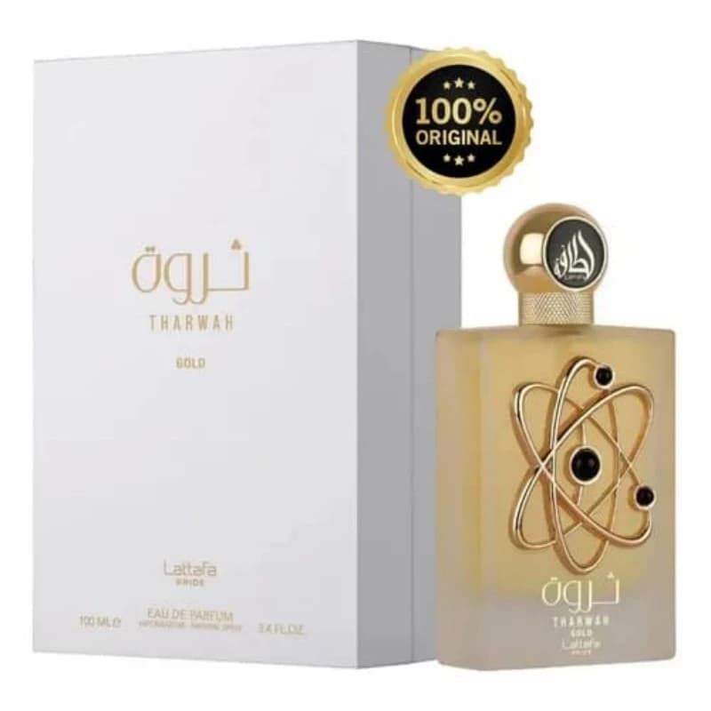 Perfume árabe Lattafa Tharwah Gold  Eau de Parfum Feminino Perfume  100ml Original 100% importado
