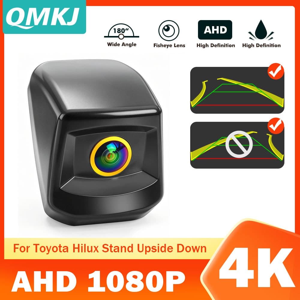 Faixa AHD 1920x1080P Câmera De Visão Traseira Do Carro Fisheye Len Full HD Noturna Veículo Suporte De Cabeça Para Baixo 