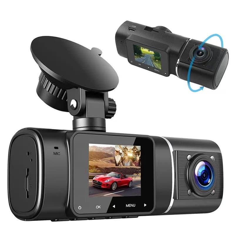 1. GPS Carro HUD Display 2. Gravador de condução de gravação dupla frontal traseira 3. Carregador de carro USB duplo com
