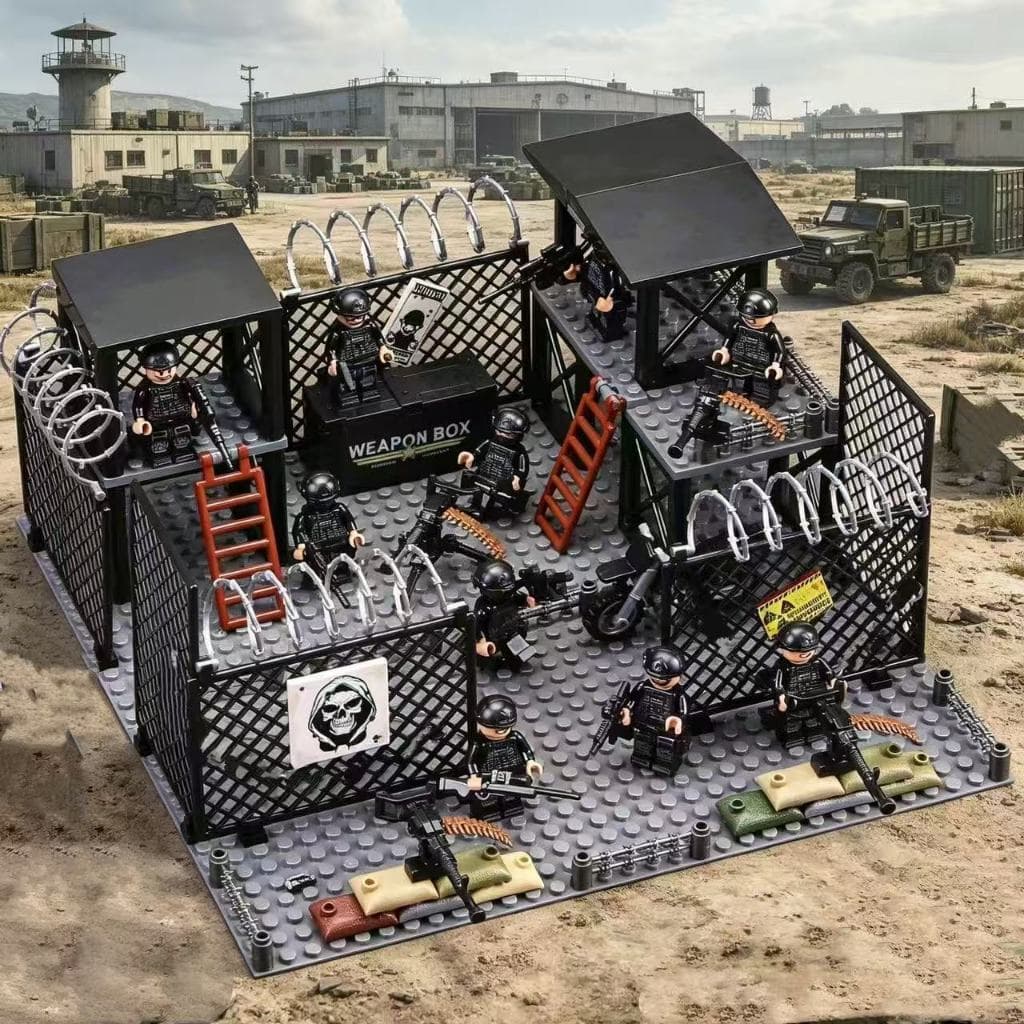 2000 peças de blocos de montar LEGO Base Militar Grande Forte de Força Especial Brinquedo Educativo de Montar para Menin