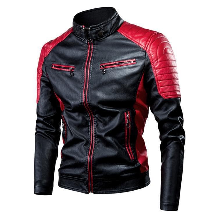 2026 primavera outono Casual jaqueta de couro masculina moda costura motocicleta Retro jaqueta de couro roupas masculina