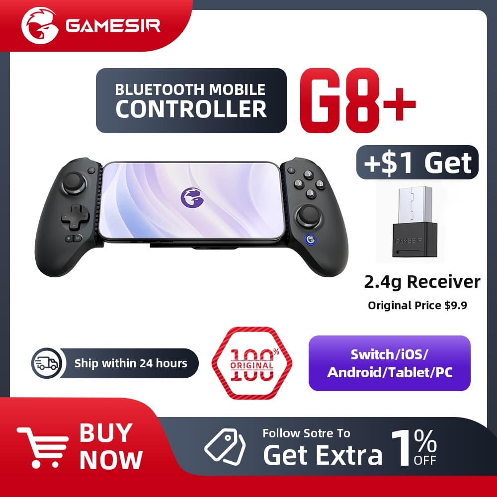 Controlador Gamesir-G8 Plus Galileo , Bluetooth , Móvel Para Nintendo Switch , PC , iOS , Android Tablet De Efeito Hall