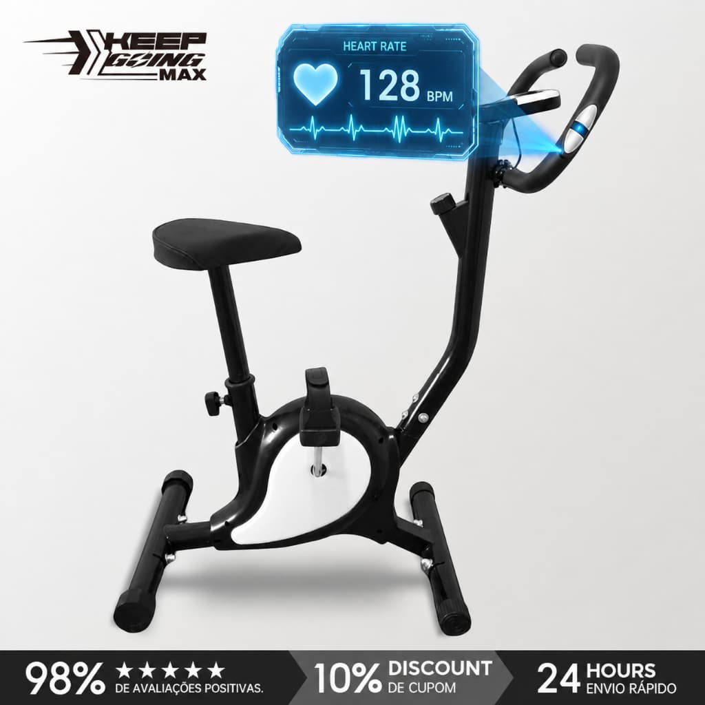 Bicicleta Ergométrica Ergometer 2026-Novo Modelo Para Uso Doméstico , Giratória Com Acionamento Por Correia