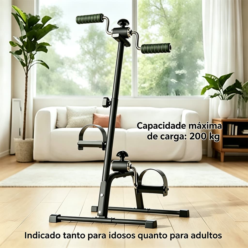 Mini Bicicleta Ergométrica Com Pedais,Altura E Resistência Ajustáveis,Para Treino de Pernas e Braços