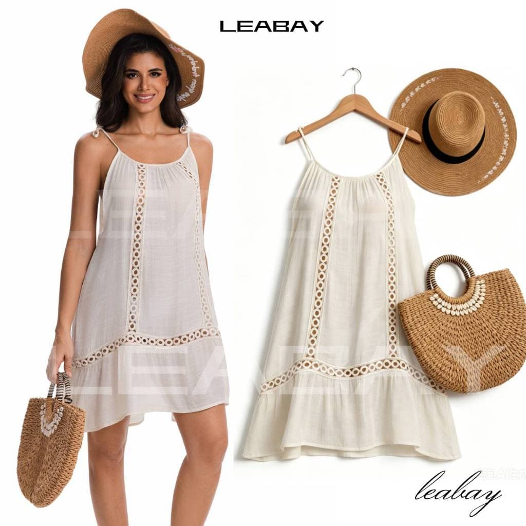 Vestido alça fina, Saida De Praia Sem Manga Vestido Moda Verao, Com Alça De Regulagem e Elastex.Vestido Curto Feminino.