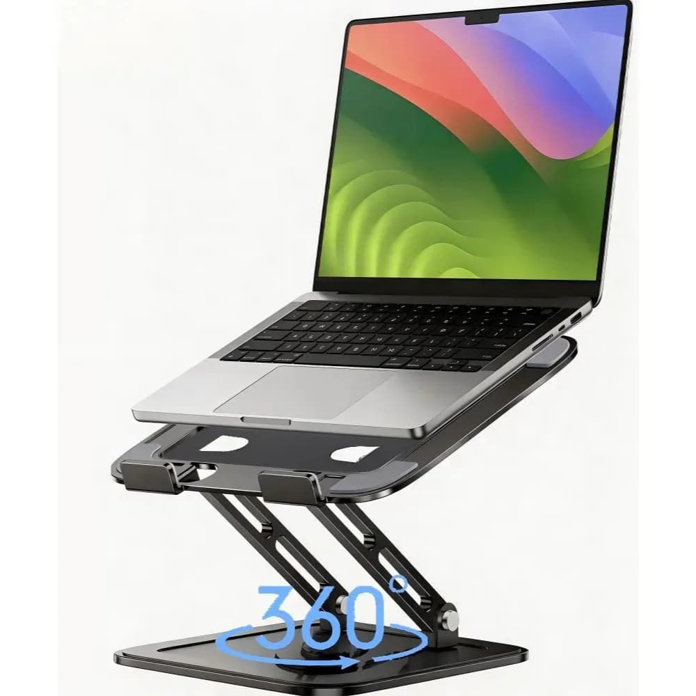 Suporte para notebook de mesa de Metal Eletromex Suporte ergonômico giratório de 360 para notebook, adequado para deskto