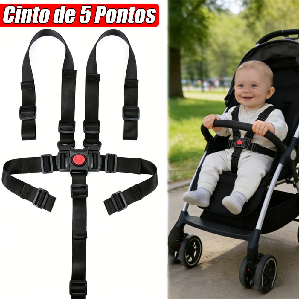 Cinto Segurança 5 Pontos Universal Cadeirinha Carrinho Bebê Envio Imediato