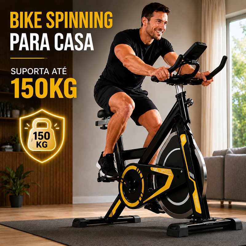 Bicicleta Bike Ergometrica Spinning Academia Fitness Profissional 150kg Para Fitness Treino Esportivo e Profissional