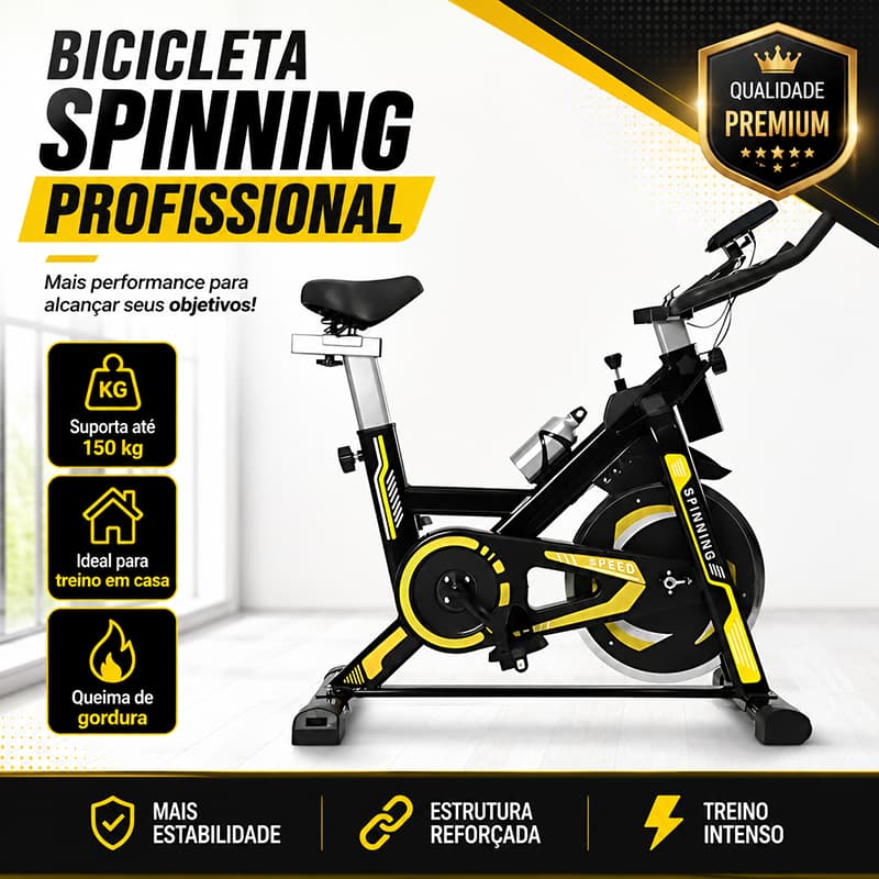 Bicicleta Spinning bicicleta ergometrica Para Exercícios Profissional Sport Suporta até 150kg Queima