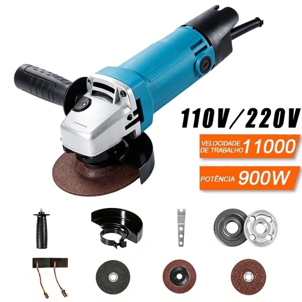 Esmerilhadeira Lixadeira Angular 900W 115mm 11000rpm 100V / 240V S7