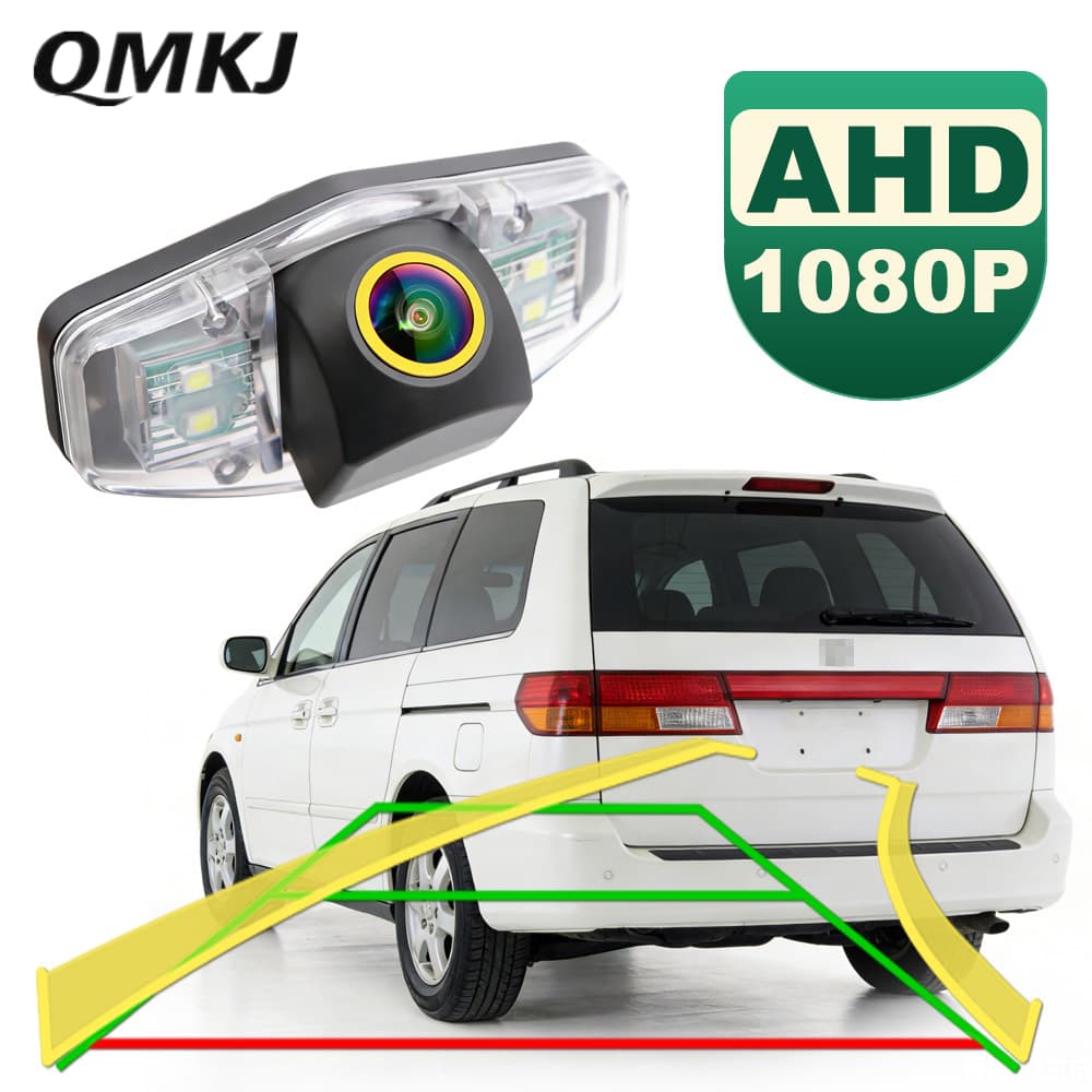 QMKJ Trajetória Dinâmica AHD 1080P Câmera De Visão Traseira Do Carro Compatível Honda Civic 2012-2015 Accord 2008-2017 6
