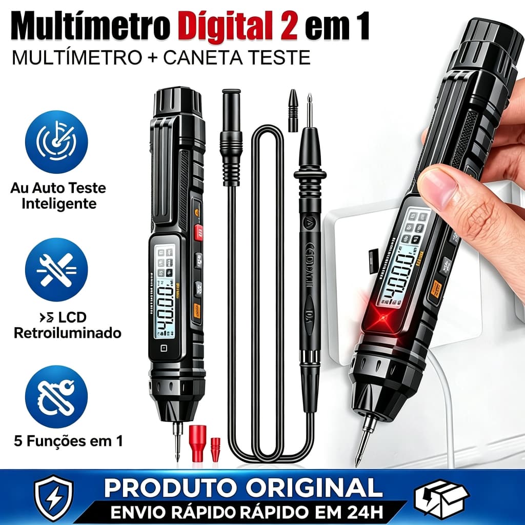 Multímetro Digital Caneta Contagem Medidor Profissional Automático AC/DC Ohm Testador Ferramenta,damai