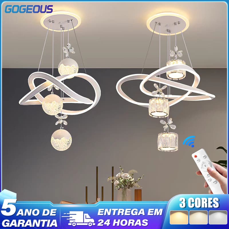 3 Cores 110V-220V Lustre Para Sala LED Luminária Pendente Com Controle Remoto Quarto Sala de jantar Cozinha