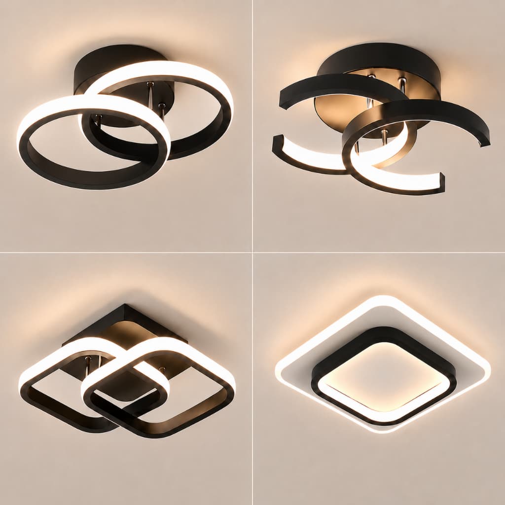 Plafon LED Moderno 3 Cores 110V-220V Luminária de Teto para Corredor Sala Quarto Cozinha
