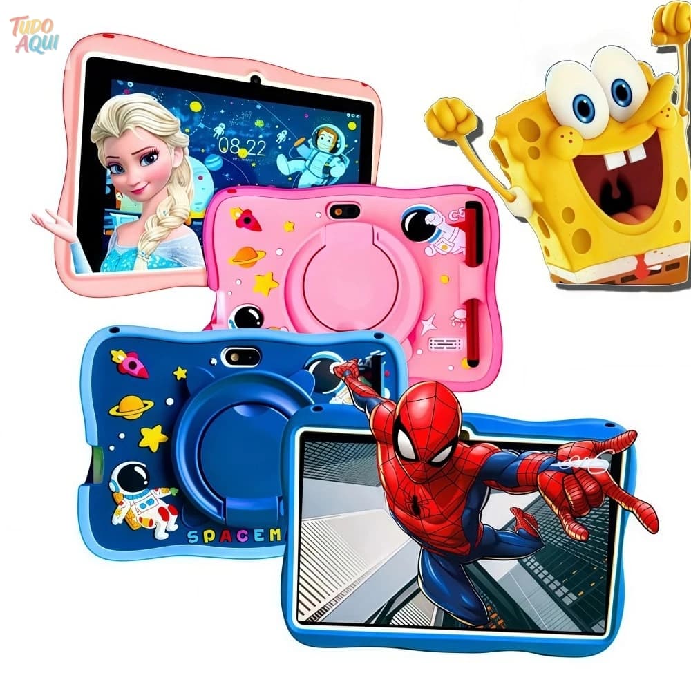 Tablet Infantil 7 Polegadas Android 13 Super Resistente | Controle Parental Total Presente para Crianças