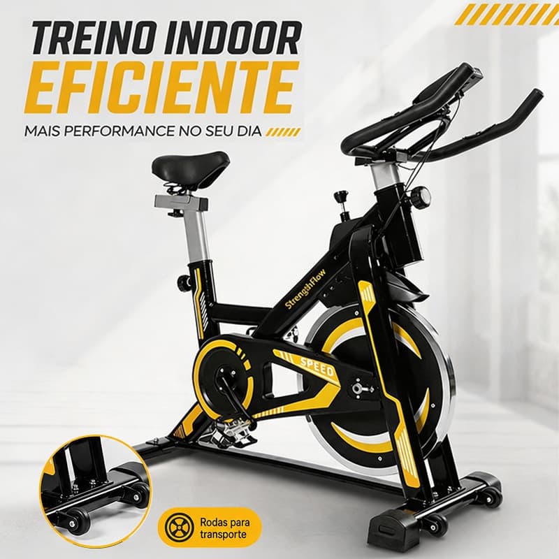 150KG Bicicleta Ergometrica Spinning Com Roda De Inércia Para Fitness Profissional e Treino Esportivo