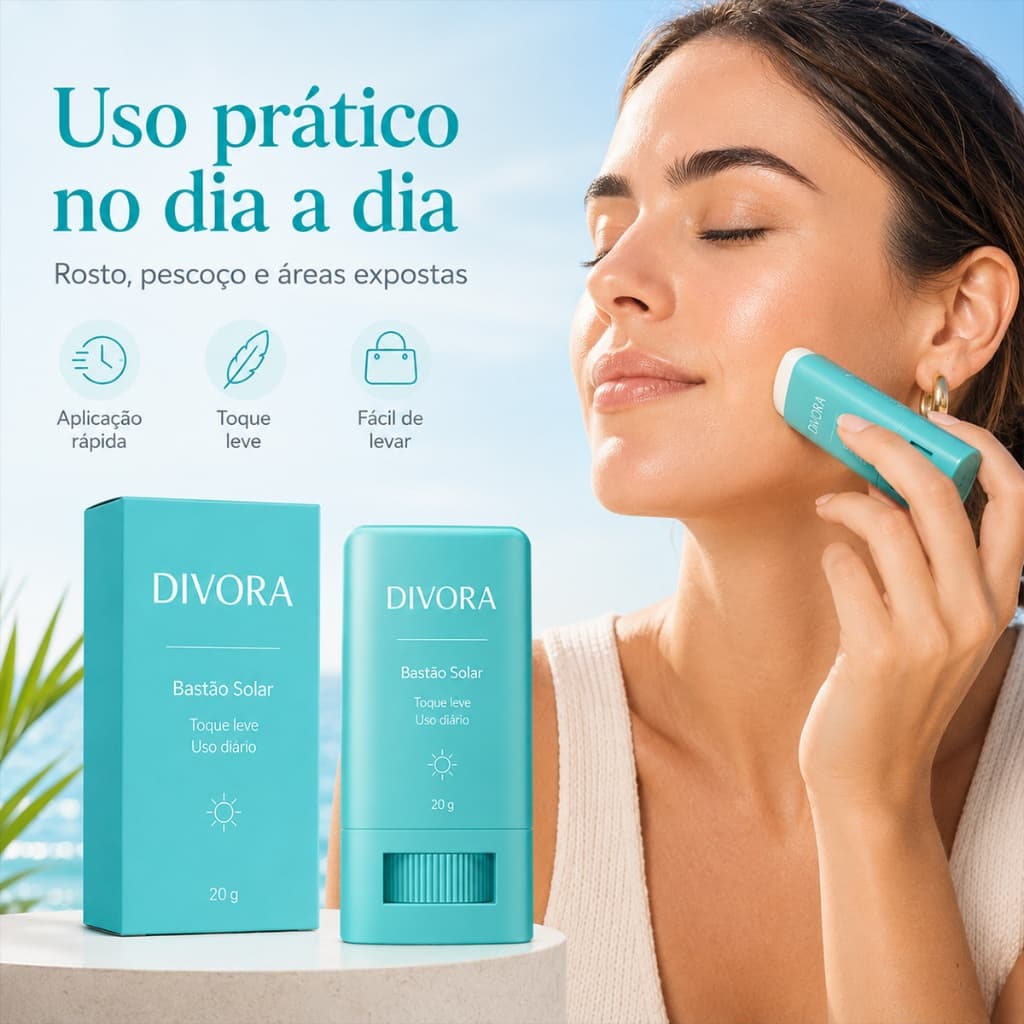Protetor Solar Bastão Sun Stick FPS 50+ PA++++ Incolor Facial Alta Proteção 20g