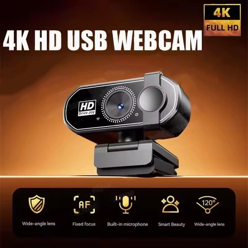 4K Webcam 2K Autofoco Streaming Web Cam 1080P Câmera De Vídeo Full HD Com Microfone Para PC Portátil Escritório Doméstic