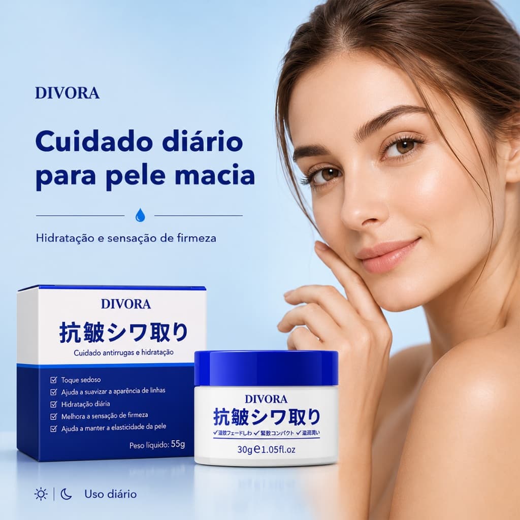 Creme Facial Retinol Tecnologia Japonesa Anti-idade 28 Dias Firmeza Rugas Pele Madura