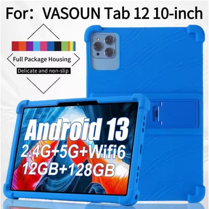 Para VASOUN Tab 12 Android 13 10.1 À Prova De Choque Tablet Silicone Caso Com Suporte Traseiro Macio