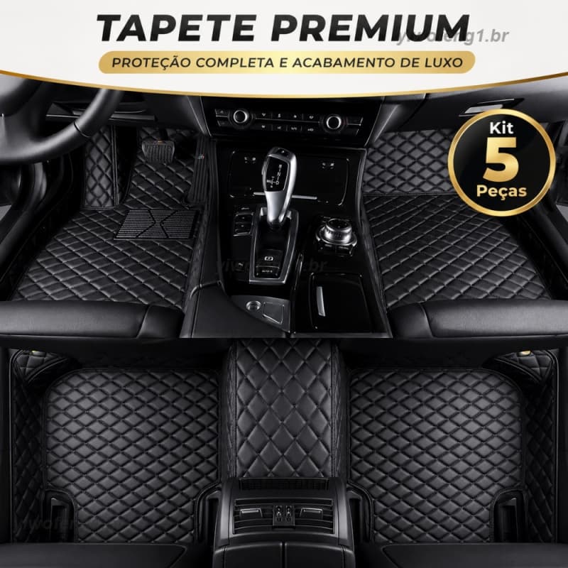 Tapete Automotivo 5 Peças Universal Jogo de Tapetes para Carro Tapete Automotivo Luxo  Premium Impermeável Tapete Modelo