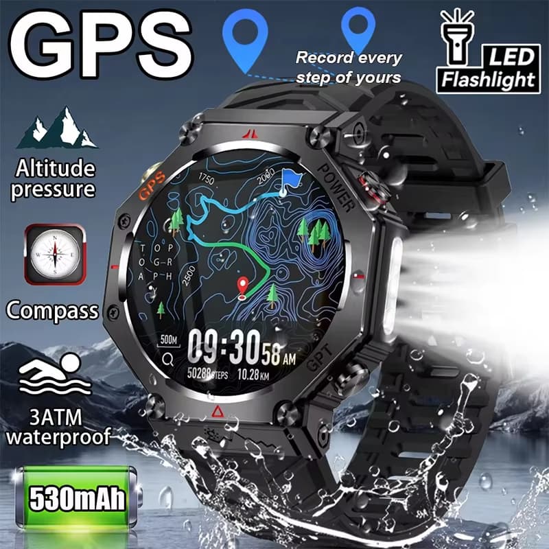 2026 Novo Chat GPT AI Assistente Smartwatch Relógio Inteligente 5ATM À Prova Dwaterproof Água Embutido GPS Banda Dupla G