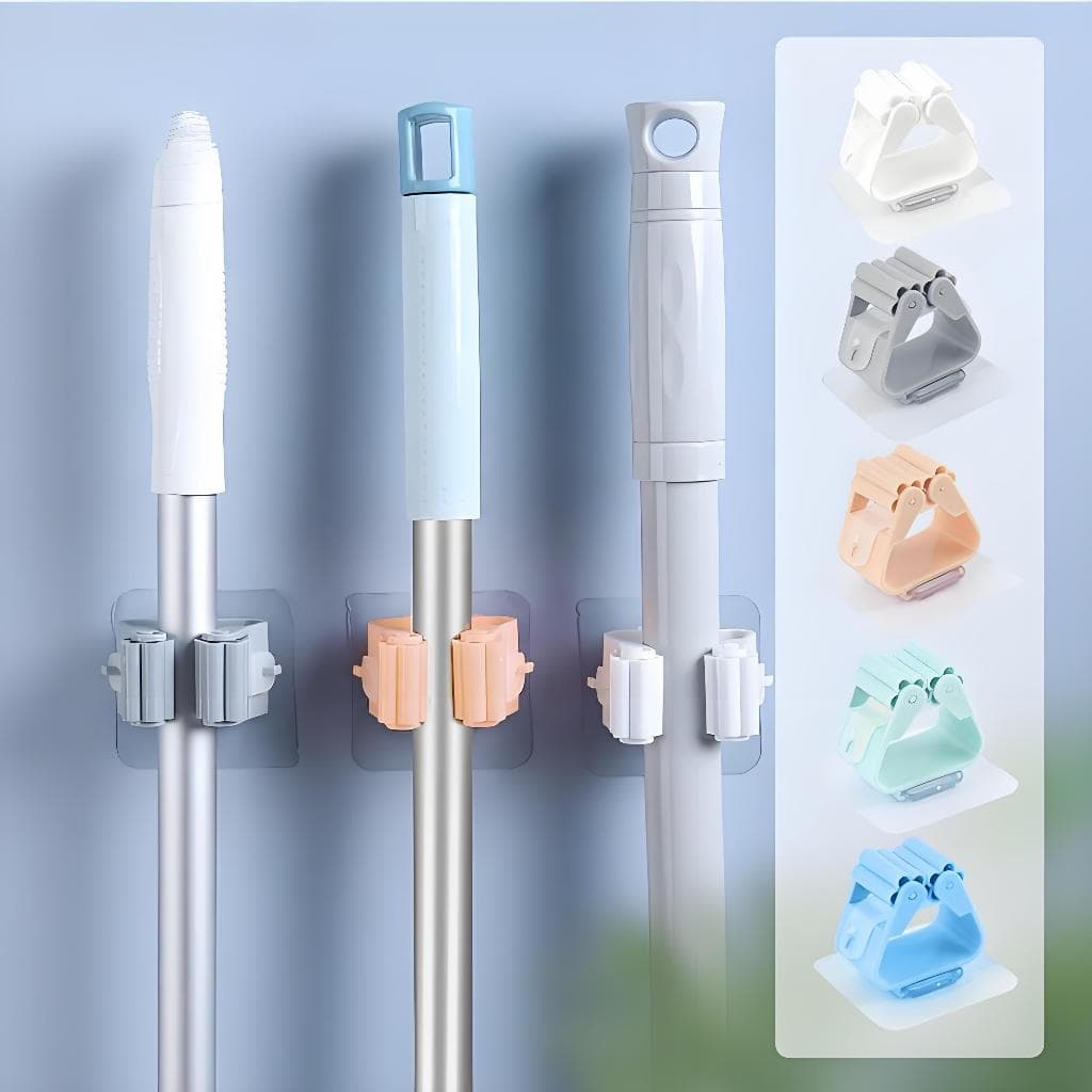 1/3/6 pcs Mop Suporte Vassoura Utensílios Multiuso Suporte rganizadores De Vassouras E Rodos Mop