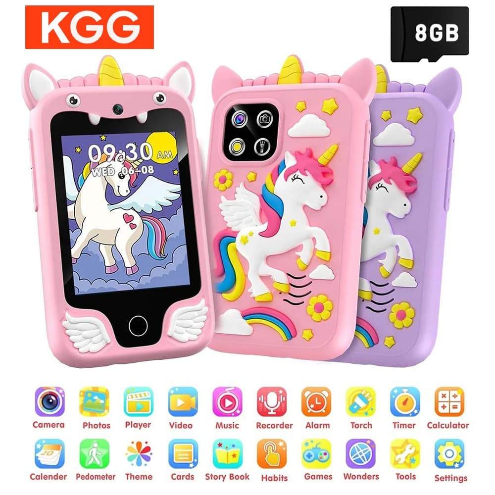 Crianças Dos Desenhos Animados Brinquedos Telefone Educacional Brinquedo Musical Unicórnio Dinossauro Bebê Móvel Selfie 