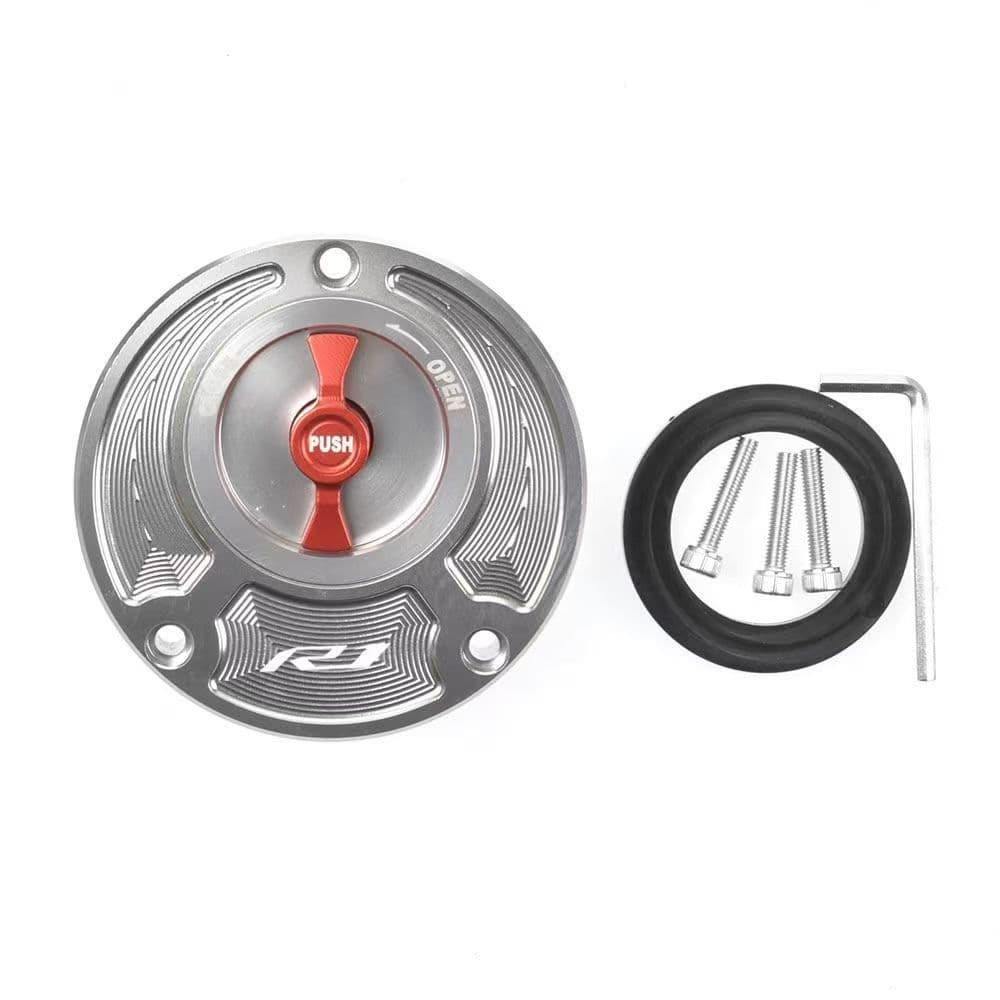 Para Yamaha YZF R1M R1 R3 R15V3 R15M R15 V4 Tampa de Combustível de Gás para Moto com Fechadura Acessórios de Alumínio