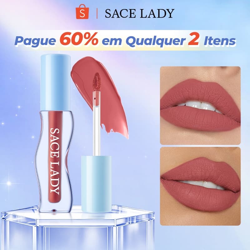 Batom Líquido Matte SACE LADY Alta Pigmentação À Prova d'Água e Longa Duração  Maquiagem