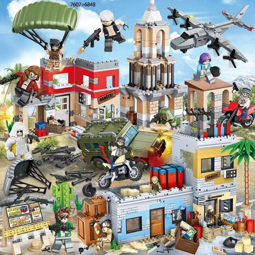 Lego Blocos 1000PCS Série Militar Polícia Especial Brinquedo de Montar Educativo para Meninos