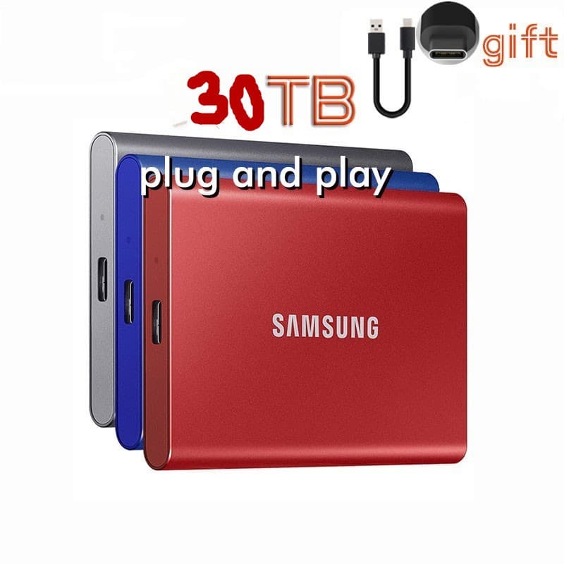 Disco Rígido Externo SSD 30 Tb/16 USB 3.0 8/4/1 Portátil