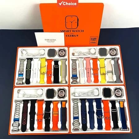 Envio Locals100 Ultra 9 Novo Smartwatch , Pulseiras 7 Em 1 , Relógio Esportivo Com Tela De Toque Completa De 49 Mm , 7 D