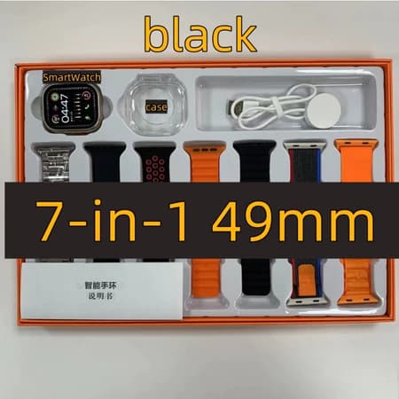 Smartwatch S100 Série 9 Ultra 2 Com 7 Pulseiras De Relógio E Capa Protetora