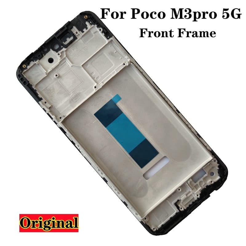 Substituição Para Xiaomi Poco M3 Pro 5G LCD Moldura Frontal Habitação Intermediária Placa Peças De Reparo Do Smartphone