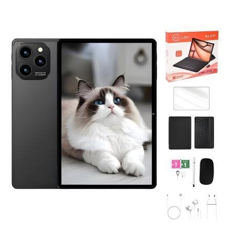 Tablet 10.1 Polegadas Android 13 6GB+128GB Com Kit Completo Teclado Mouse Caneta Touch