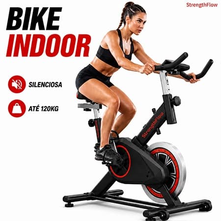 Bicicleta Spinning Ergométrica Profissional Suporta até 120kg Bike Academia Fitness Exercício Casa