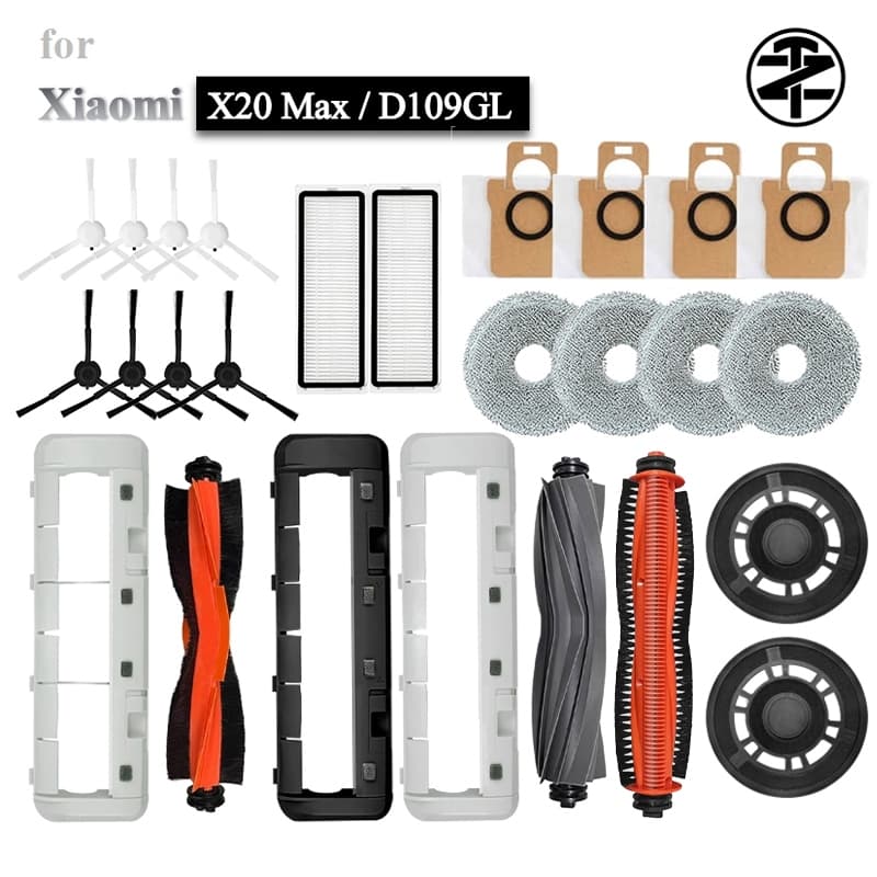 Para Xiaomi Robô Aspirador De Pó X20 Max/X20 Pro Acessórios , Peças De Reposição : Escova Principal , Filtro , Placa De 