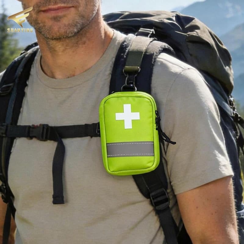 Kit de Primeiros Socorros Vazio, Bolsa Emergência Portátil, Organizador Remédios Carro Viagem Acampamento Casa