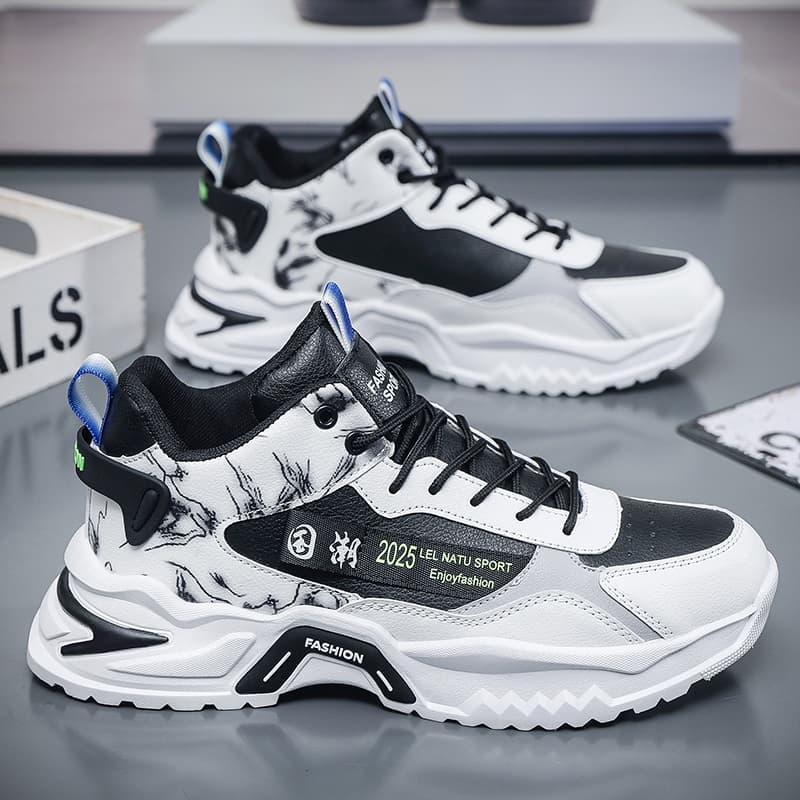 Calçados esportivos masculinos confortáveis respiráveis resistentes ao desgaste exclusivos de rua casuais masculinos