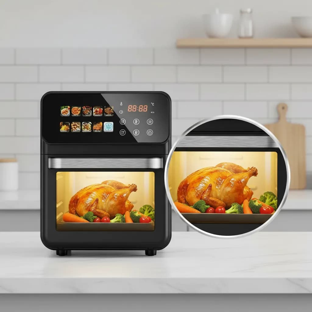 Air Fryer Fritadeira Elétrica 10L Forno Com Visor Digital Touch Screen Multifuncional Alta Capacidade