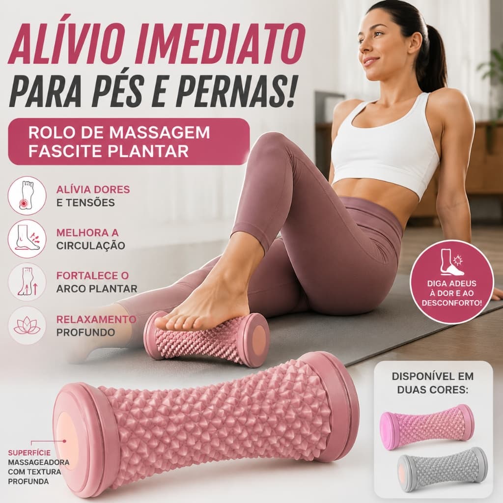 Massageador de Pés Manual com Bola de Massagem|Alívio da Fascite Plantar, Relaxamento Muscular e Terapia dos Pés em Casa