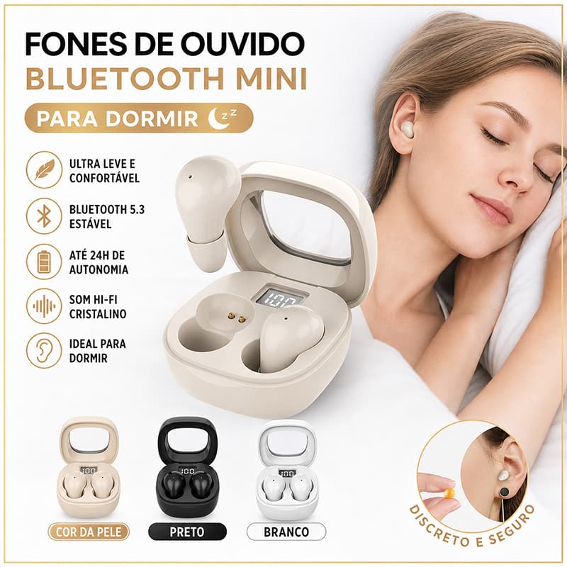 Pro X6 Mini Fone De Ouvido Sem Fio Bluetooth Semi-In-Ear Ruído Cancelando Fones