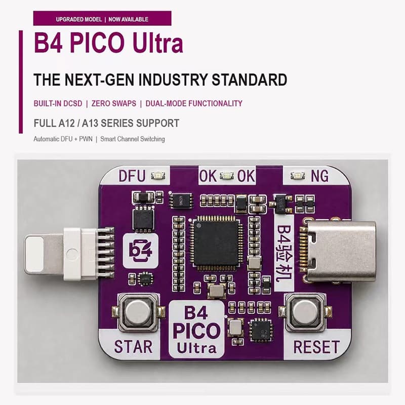 B4 PICO Ultra DFU RP2350A PIC0 Caixa De Engenharia Suporte Um Clique Dados Reinicialização Modo De Recuperação Para Kit 