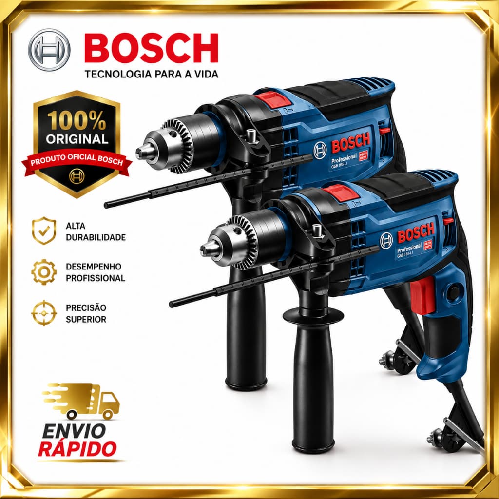 Furadeira Parafusadeira bosch  220V furadeira de impacto 1200W Auto Reverso de Impacto Profissional