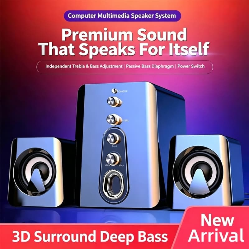 Alto-falante para computador desktop Home Desktop Subwoofer de alto Volume Alto-falante Bluetooth