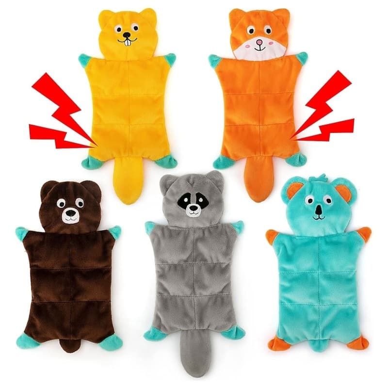 Brinquedo de pelúcia para cachorro de estimação, brinquedo com som de concha de couro Animal não preenchido