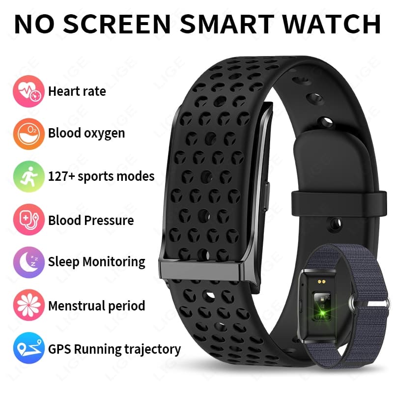 LIGE Novo Sem Tela Relógio Inteligente Feminino Ultra-Longo Monitoramento De Oxigênio No Sangue Esportes Smartwatch